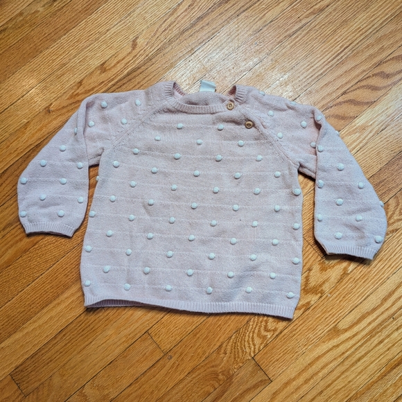 H&M Lot Girls 12 mo.+Pants Shirt Cardigan Pink white long sleeve set - Picture 9 of 12